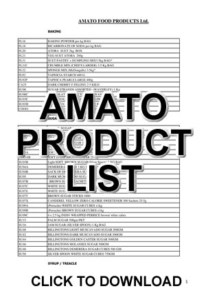 AMATO PRODUCT LIST NEW 2023